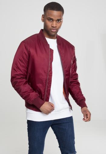 Urban Classics Basic Bomber Jacket burgundy - M