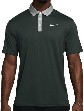 Nike Dri-Fit Tour Contrast Mens Night Forest/Clay Green/Pale Ivory XL Polo košile