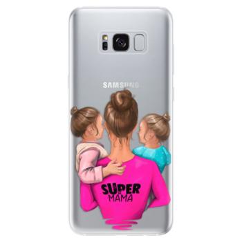 Odolné silikonové pouzdro iSaprio - Super Mama - Two Girls - Samsung Galaxy S8