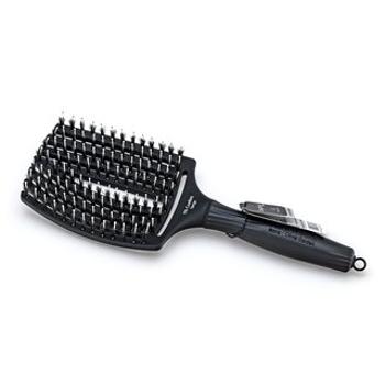 Olivia Garden Fingerbrush Combo Large Black hajkefe nejlon- és vaddisznósörtékkel