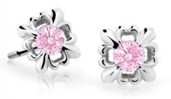 Cutie Jewellery Roztomilé dětské náušnice z bílého zlata C2212-30-X-2 růžová