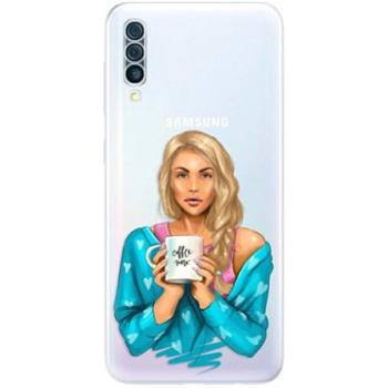 iSaprio Coffe Now - Blond pro Samsung Galaxy A50 (cofnoblo-TPU2-A50)