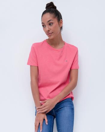 Tommy Jeans dámské růžové tričko Jersey - XS (TIF)