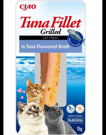 INABA Tuna fillet in tuna flavoured broth 15g file de ton in sos pentru pisici