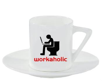 Espresso hrnek s podšálkem 100ml Workoholic