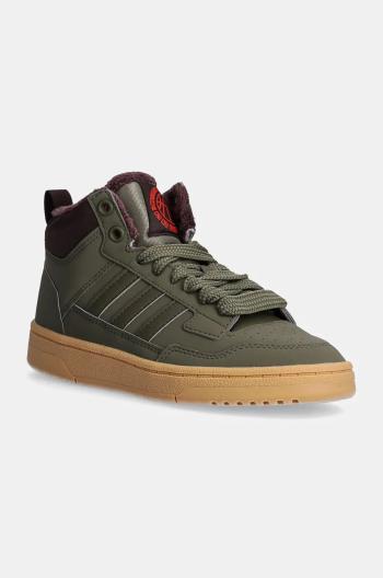 Dětské sneakers boty adidas RAPID COURT MID WINTERIZED zelená barva, JR2813