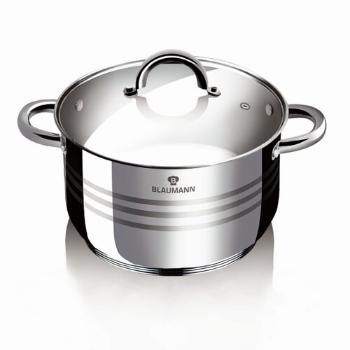 Blaumann Gourment Line fazék üvegfedővel 26 cm, 26 cm átmérőjű