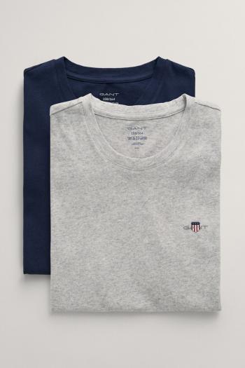 SPODNÍ PRÁDLO GANT C-NECK T-SHIRT 2-PACK LIGHT GREY MEL/NAVY