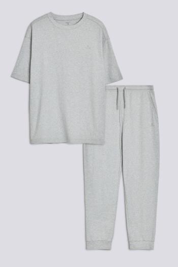 DOMÁCÍ OBLEČENÍ PREMIUM LOUNGEWEAR SET LIGHT GREY MELANGE