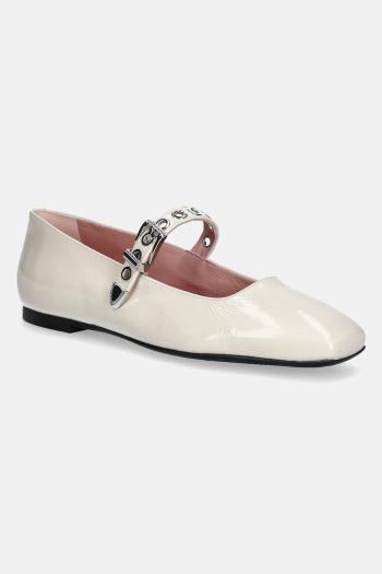 Kožené balerínky Pretty Ballerinas Camille béžová farba, 52211_A