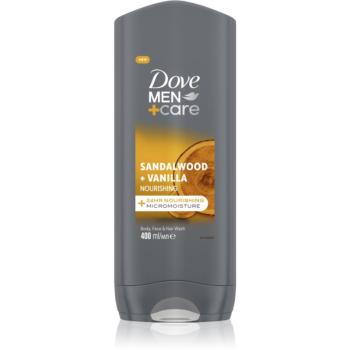 Dove Men+Care Sandalwood&Vanilla sprchový gel 3 v 1 pro muže 400 ml