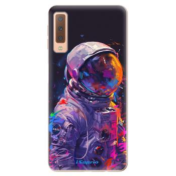 Odolné silikonové pouzdro iSaprio - Neon Astronaut - Samsung Galaxy A7 (2018)