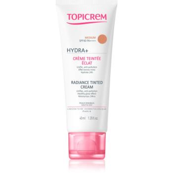 Topicrem UH FACE HYDRA+ Radiance Tinted Cream tónující hydratační krém SPF 40 odstín Medium 40 ml