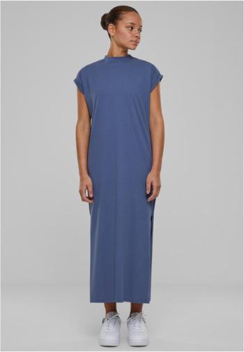 Urban Classics Ladies Long Extended Shoulder Dress vintageblue - M