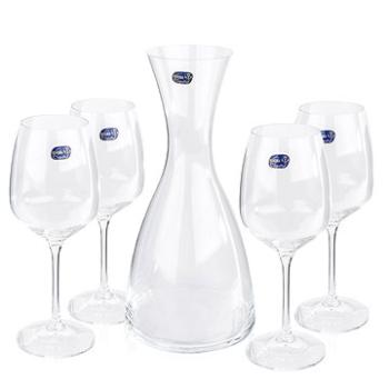 Crystalex Súprava karafy a pohárov na víno GISELLE WINE SET 5 ks (126680)