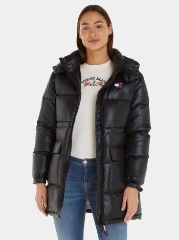 Tommy Jeans dámská černá bunda - S (BDS)