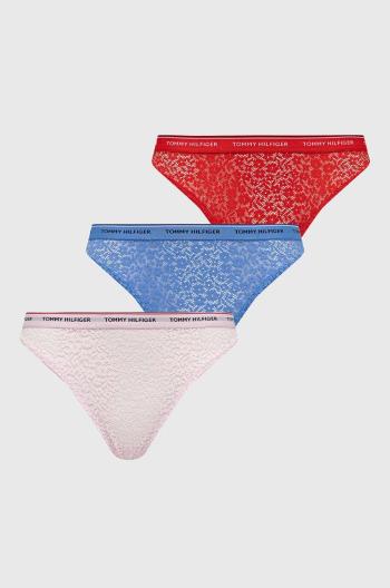 Tanga Tommy Hilfiger 3-pack červená barva, UW0UW04896