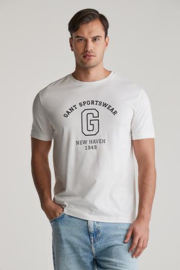 TRIČKO GANT GRAPHIC SS TSHIRT EGGSHELL