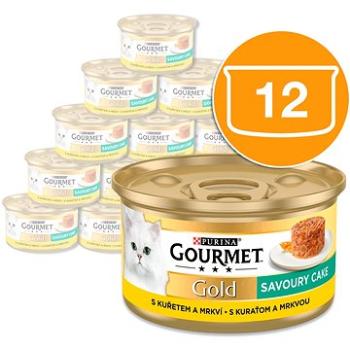 Gourmet gold Savoury Cake s kuřetem a mrkví 12 × 85 g (8445290774781)