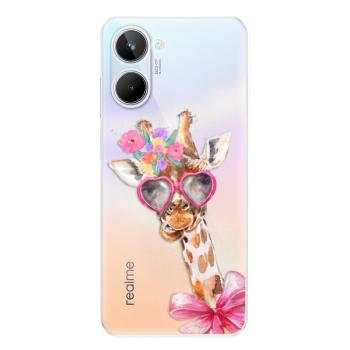 Odolné silikonové pouzdro iSaprio - Lady Giraffe - Realme 10