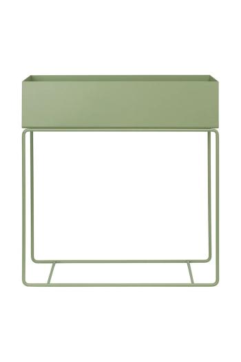 Kvetináč s rámom ferm LIVING Plant Box 65 x 60 cm zelená farba