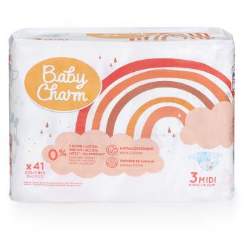 BABY CHARM Super Dry Flex Midi vel.3 plienky 4 až 9 kg 41 ks