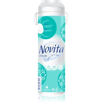 NOVITA Delicate bavlněné tamponky pro odlíčení a čištění pleti 80 ks