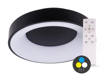 T-LED SMART TUYA Černé LED stropní svítidlo kulaté 380mm 32W CCT s DO 105554