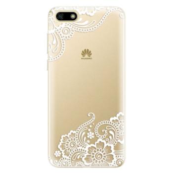 Odolné silikonové pouzdro iSaprio - White Lace 02 - Huawei Y5 2018