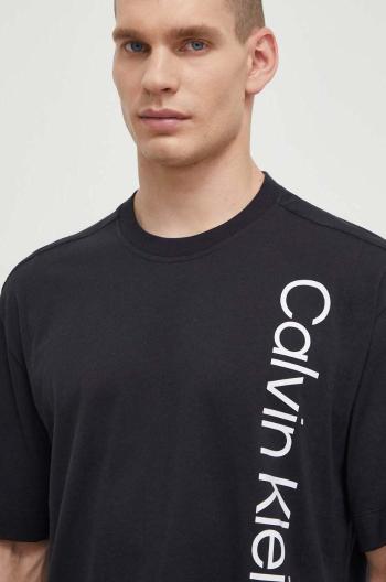 Bavlněné tričko Calvin Klein Performance černá barva, s potiskem