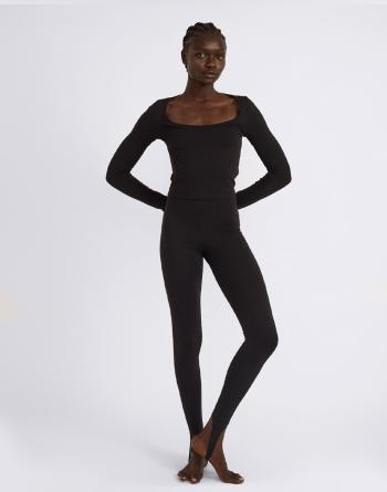 Organic Basics Everyday Stirrup Leggings Black L