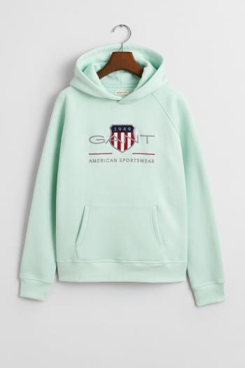 MIKINA GANT ARCHIVE SHIELD HOODIE FADED MINT