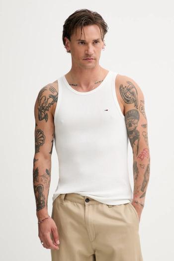 Tričko Tommy Jeans biela farba, DM0DM21927