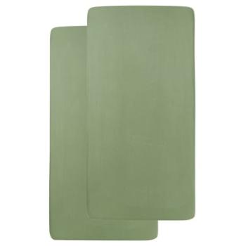 Meyco Olive Green Prostěradlo Jersey 70 x 140 cm