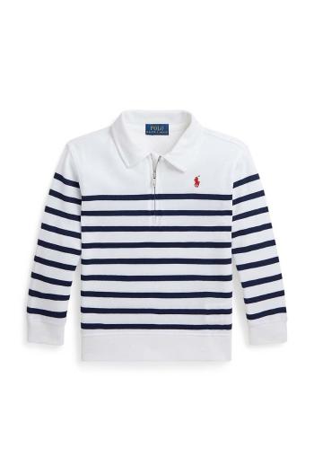 Dětská bavlněná mikina Polo Ralph Lauren bílá barva, vzorovaná, 322942104001