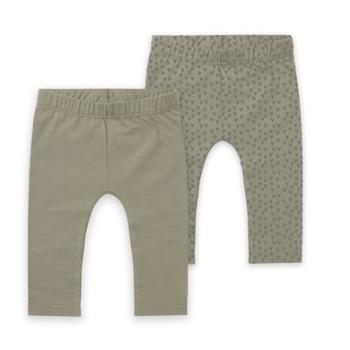 LITTLE Legíny Savannah 2-pack olive / heart