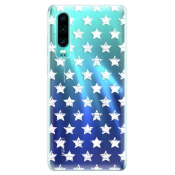 Odolné silikonové pouzdro iSaprio - Stars Pattern - white - Huawei P30