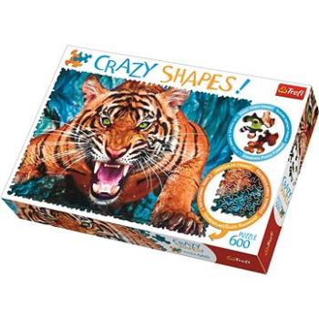 Trefl Crazy Shapes puzzle Útok tygra 600 dílků (5900511111101)