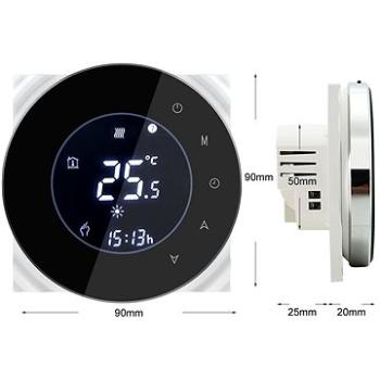 iQtech SmartLife GBLW-B, WiFi termostat pro podlahové vytápění, černý (IQTGBLW-B)