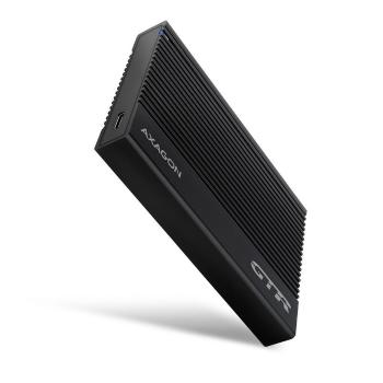 Külső merevlemez ház AXAGON EE25-GTR, RIBBED box 2.5" HDD/SSD, USB-C 10 Gbps