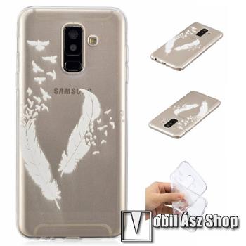 Szilikon védő tok / hátlap - MADÁRTOLL MINTÁS - SAMSUNG SM-A605G Galaxy A6 Plus (2018)