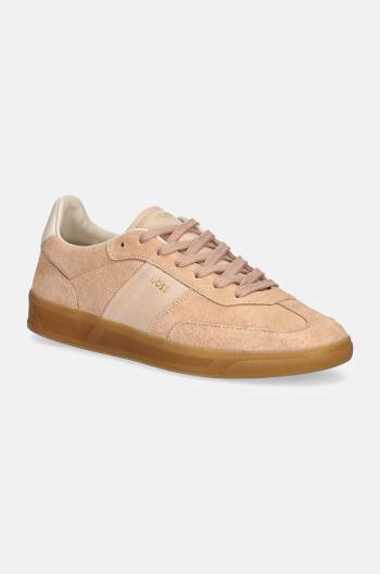 Kožené sneakers boty BOSS Brenta béžová barva, 50513569