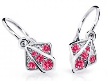 Cutie Jewellery Dětské náušnice z bílého zlata C2241-10-X-2 fuchsiová