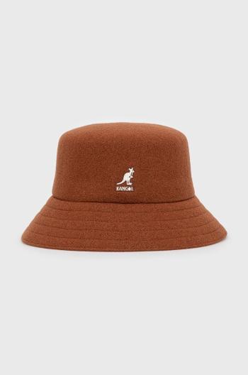 Vlněný klobouk Kangol hnědá barva, vlněný