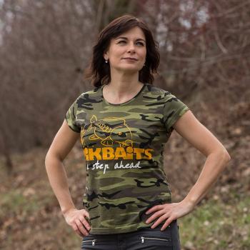 Mikbaits Dámské tričko camou Ladies team - M