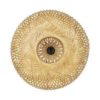 Přírodní kulatá nástěnná lampa z bambusových proužků - Ø 32*20cm MKBWL32
