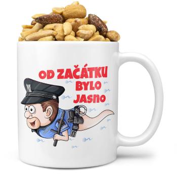 Hrnek Policejní spermie (Náplň hrníčku: Směs slaných oříšků)