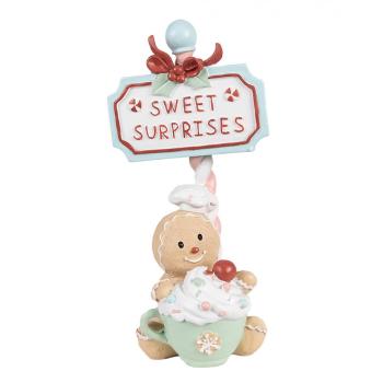 Vánoční dekorace Perníček Gingerbread Sweet Surprises Pastello - 13*10*25 cm 6PR4269