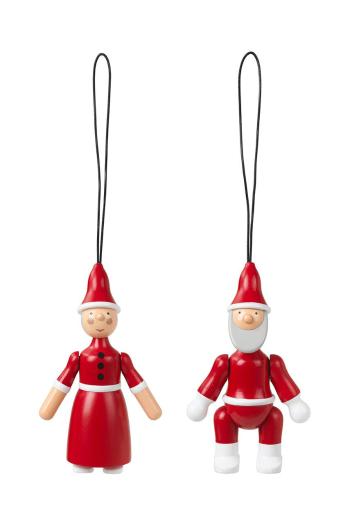 Ozdoba na vánoční stromeček Kay Bojesen Santa Claus and Santa Clara 2-pack