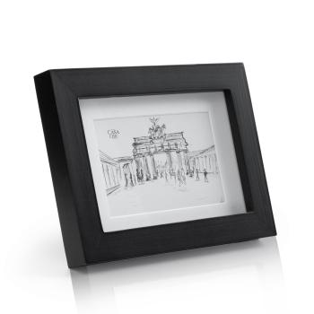 Casa Chic Brighton rám obrazu skleněná tabule 10 x 15 cm s paspartou z pravého dřeva